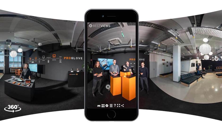 Virtueller Messestand Proglove am Smartphone erleben
