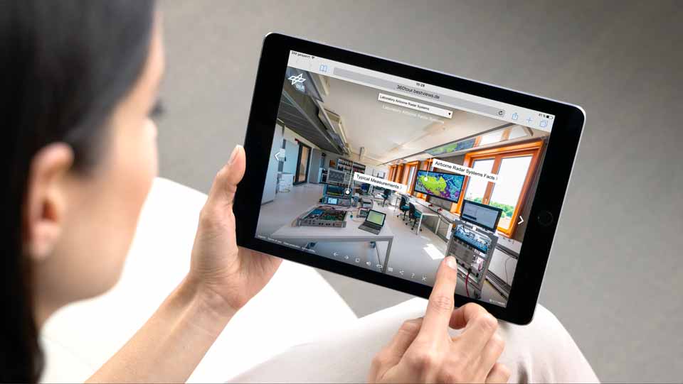 Virtueller 360° Rundgang Navigation Tablet