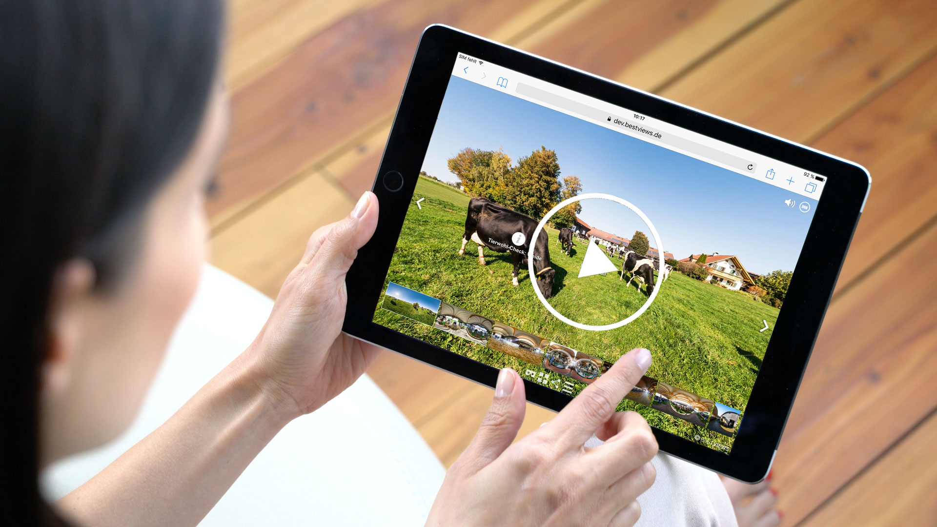 virtuelles 360 Grad Video mit dem Tablet live erleben
