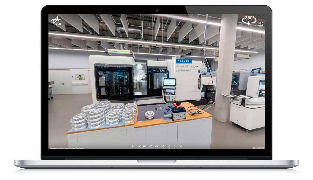 Virtuelle Werksführung am Beispiel DLR am Desktop erleben