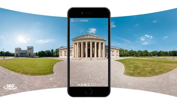Panorama Rundgang Kunstareal München auf dem Smartphone erleben.
