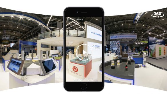 virtueller 360 Grad Messestand Kemper System mit dem Smartphone erleben